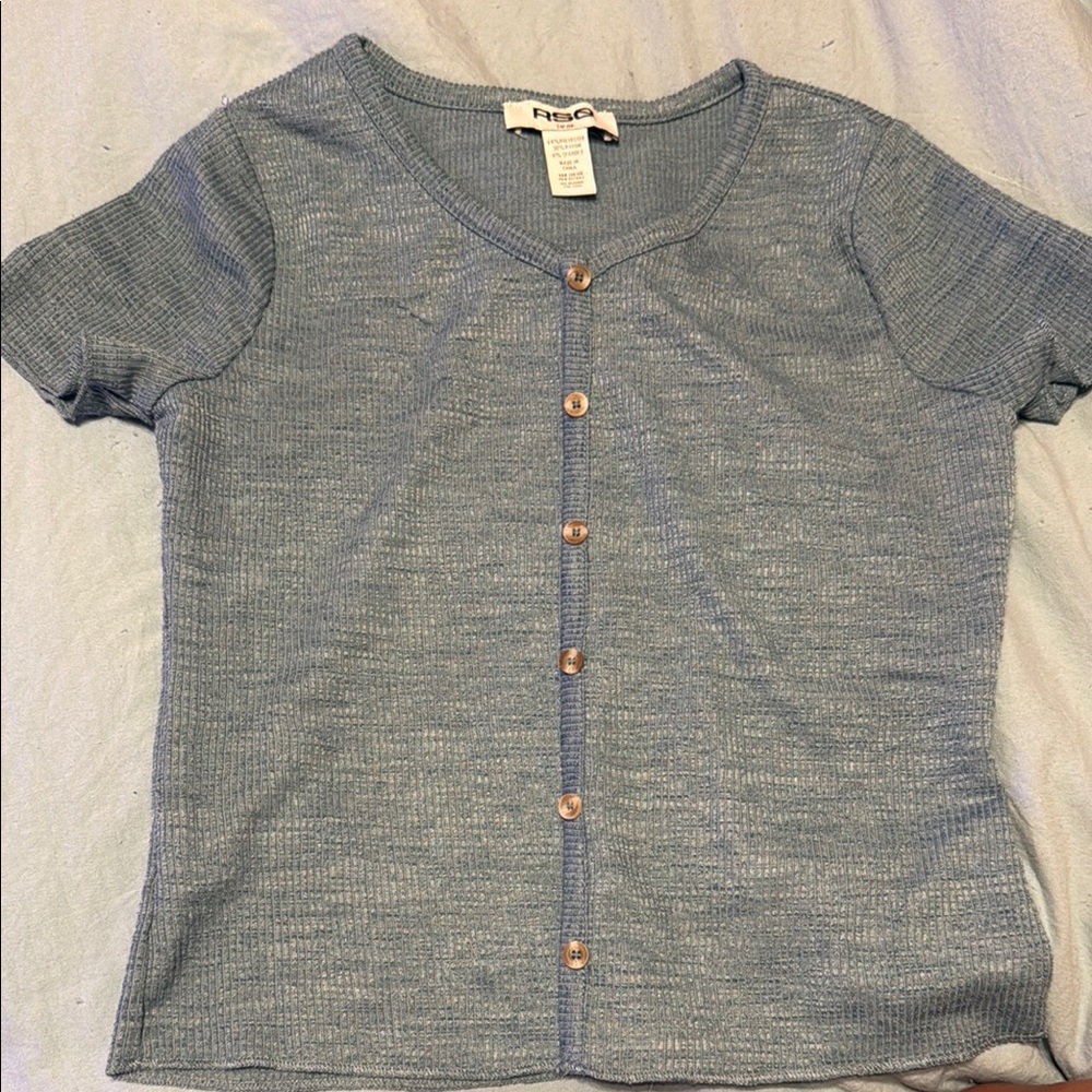 RSQ Blue Button Down Kids Shirt